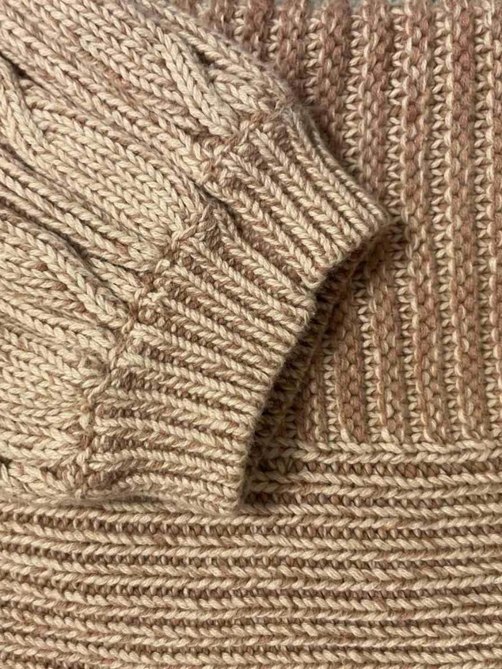 Free People Marled Ribbed Knit Cropped V-Neck Sweater XS - Picture 6 of 8